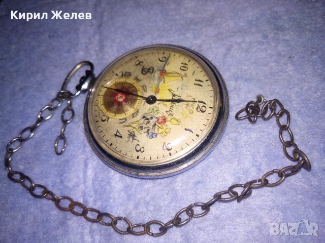 МОЛНИЯ СССР МЕХАНИЧЕН ДЖОБЕН ЧАСОВНИК МЪЛНИЯ За КОЛЕКЦИЯ РЕМОНТ с РЪЧНО ИЗРИСУВАН ЦИФЕРБЛАТ 81951, снимка 13 - Антикварни и старинни предмети - 40443834