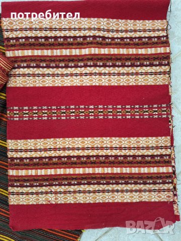 Вълнени , ръчно изработени тъкани с родопски мотиви, снимка 5 - Антикварни и старинни предмети - 42053438