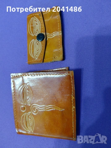 портмонета естествена  кожа