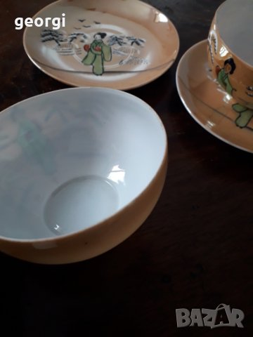 Две чаши за кафе с чинийки от фин китайски порцелан , снимка 4 - Чаши - 31863898