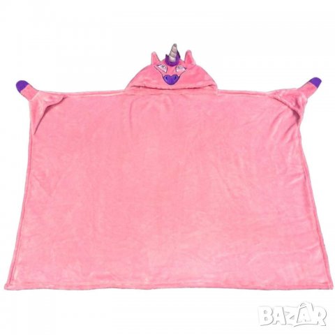 Детско одеяло пелерина с LED светещи очи Еднорог/Динозавър, снимка 4 - Спално бельо и завивки - 38618034