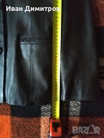 Неупотребявано кожено яке тип сако DICANO, размер S, снимка 6 - Якета - 36232771