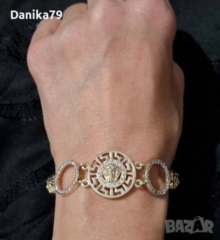 Луксозна гривна от колекция Версаче със сребро и злато