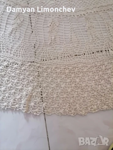 Ръчно плетена покривка за кръгла маса , снимка 8 - Покривки за маси - 40467988