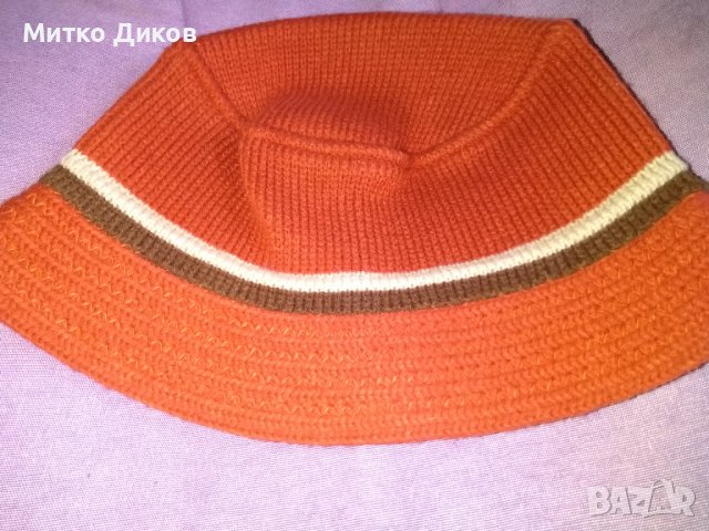 Вълнена шапка чиста вълна ръчна изработка тип идиотка, снимка 2 - Шапки - 39712110