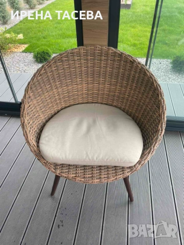 Продавам ратанов комплект 6 бр.столове+маса, снимка 3 - Столове - 54204137