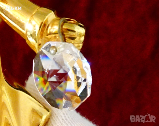 Позлатен бронзов свещник Ангел,BMF,модел Play Light. , снимка 4 - Антикварни и старинни предмети - 52900455