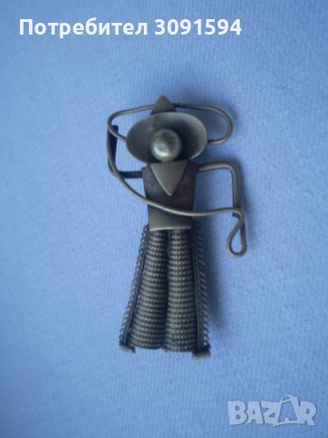 Майсторска брошка ръчно изработена месинг, снимка 2 - Антикварни и старинни предмети - 37261238