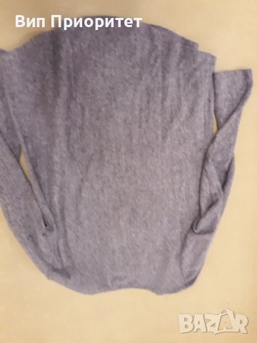 Лилава блуза Хелло - изключително приятна материя - мека , удобна, красива . Бродиран надпис с перли, снимка 11 - Блузи с дълъг ръкав и пуловери - 39217764