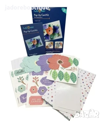 Комплект за направа на Pop-up картички Цветя
