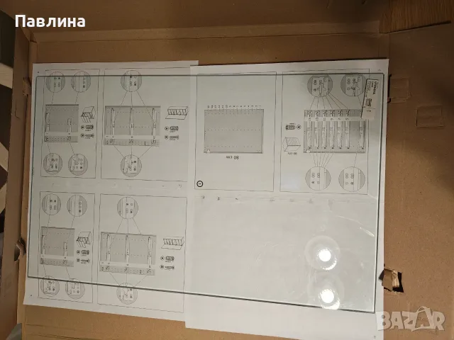 Стъклени вратички и рафтове за кухненски шкаф Икеа, снимка 6 - Шкафове и рафтове - 55982684