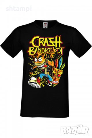 Мъжка тениска Crash Bandicoot,Гейм,Геймър,Подарък,Изненада,Повод,Празник,Събитие,Развлечение.
