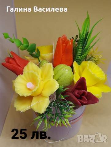 Ръчно изработени цветя от сапун, снимка 18 - Арт сувенири - 39495707