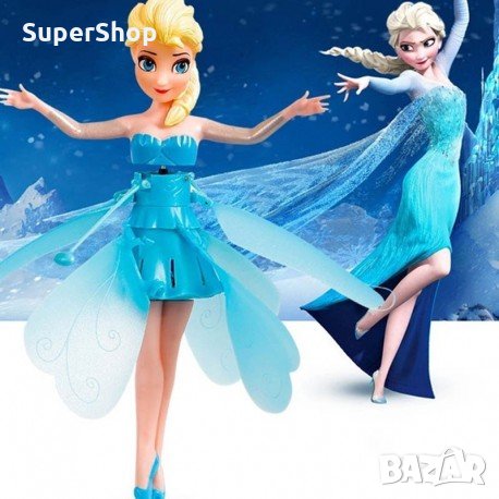 Летяща фея кукла дрон – Елза барби леденото кралство чудесен подарък, снимка 3 - Кукли - 35072142