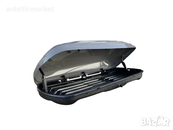 Автобокс (кутия, багажник) 380L – T186G Сив, снимка 5 - Аксесоари и консумативи - 56054071