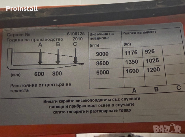 Ричтрак BT RRE160, до 1600 кг, 2010 г., снимка 8 - Индустриална техника - 51887389