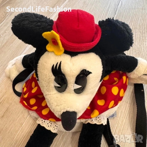 Плюшена раница Мини Маус, винтидж чанта Disneyland 1998, снимка 6 - Плюшени играчки - 53110328