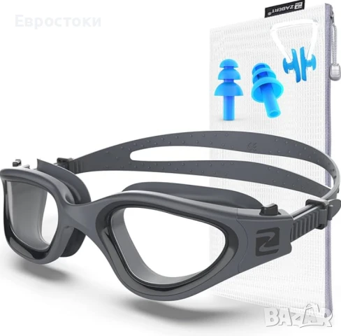 Очила за плуване ZABERT W1, лещи против замъгляване, UV защита, плувни очила за възрастни, снимка 2 - Водни спортове - 50587023