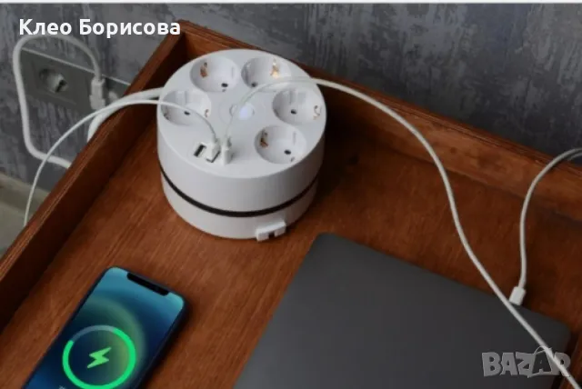 Кабелна макара Technaxx, с множество гнезда, удължителен кабел 140 cm, USB 5x 230V, снимка 2 - Други стоки за дома - 49192593