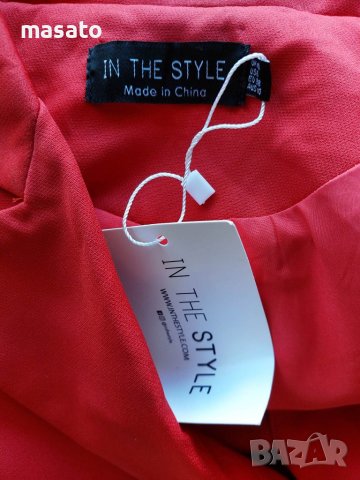 IN THE STYLE - червено сако с колан, снимка 3 - Сака - 40619126