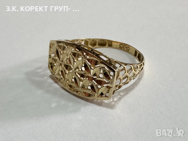 Златен пръстен 14к, 1,72гр, снимка 7 - Пръстени - 52883720