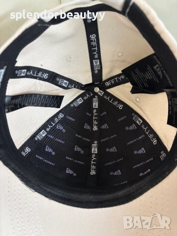 Yves Saint Laurent шапка с козирка цвят Крем, снимка 4 - Шапки - 54226270