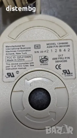 Ретро мишка  IBM  PS 2 с топче, снимка 2 - Клавиатури и мишки - 47680293