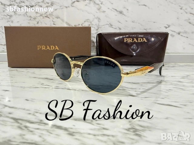 Prada овални,метална рамка с лого, снимка 9 - Слънчеви и диоптрични очила - 54336303