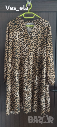 Рокля с леопардов принт JANINA 