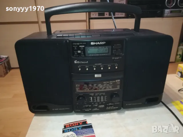 SHARP WQ-CH600L ГОЛЯМ ТЕЖЪК ШАРП ВНОС SWISS 2203251800, снимка 3 - Радиокасетофони, транзистори - 49598160