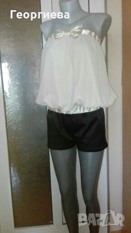 Дамски шикозен тоалет - топ и панталонки🍀❤S,M🍀❤арт.508 , снимка 1