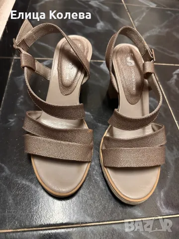 Елегантни обувки/ сандали на ток н.37, снимка 2 - Дамски обувки на ток - 50011095