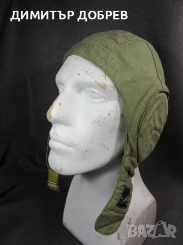 СТАР ВОЕНЕН ПИЛОТСКИ ШЛЕМОФОН ПОДШЛЕМНИК ГШ-6 БРЕЗЕНТОВ СССР БНА МИГ