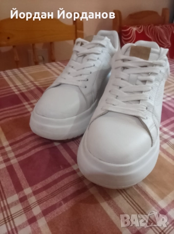 Дамски кожени спортни обувки ZARA, снимка 4 - Маратонки - 52626210