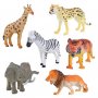6 Диви Зоо Джунгла Сафари животни слон жираф тигър Леопард зебра  пластмасови фигурки играчки, снимка 2