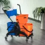 Професионална количка за почистване с 2 x 26L кофи, снимка 7