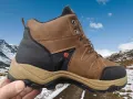 Мъжки зимни боти с топъл хастар в кафяво -Caidai., снимка 4