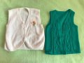 Нов Плетен Бебешки комплект елече, панталонки, терлички Ръчно плетени , снимка 11