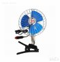 Вентилатор за автомобили, бусове, каравани, с щипка, 25см, 10 инча, 12V, 24V, син, снимка 2