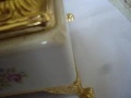Стара порцеланова кутия за дамски аксесоари с латерна., снимка 7