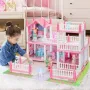 Нов Куклен дом за момичета, светеща играчка с мебели кукли Подарък Коледа, снимка 6