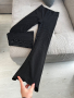 Дамски черен панталон с широк крачол тип чарлстон, S размер, снимка 2