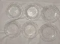 Стъклени десертни чиний 6 броя. Старото българско качество. , снимка 1