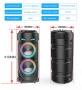 Мощна Преносима Bluetooth Тонколона ZQS4239S с LED Светлини, FM Радио и Караоке Микрофон, снимка 11