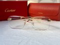 Cartier мъжки слънчеви очила с дървени дръжки диоптрични рамки, снимка 6