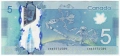 ❤️ ⭐ Канада 2013 5 долара полимер ⭐ ❤️, снимка 3