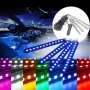 LED интериорно осветление за автомобил RGB 12V - 8 цвята/12 диода., снимка 2