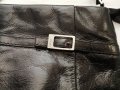 Подарък при поръчка над 25 лв - belsac дамска кожена чанта за рамо в черен цвят, снимка 4
