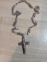 Сребърен синджир със кръст, снимка 1