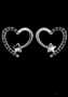 Сребърни обеци колекция"Hearts"със звезди и кристали,black/ново, снимка 1 - Колиета, медальони, синджири - 44587284